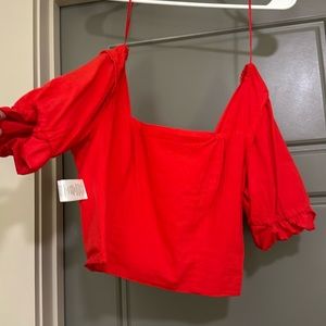 red gianni bini top
